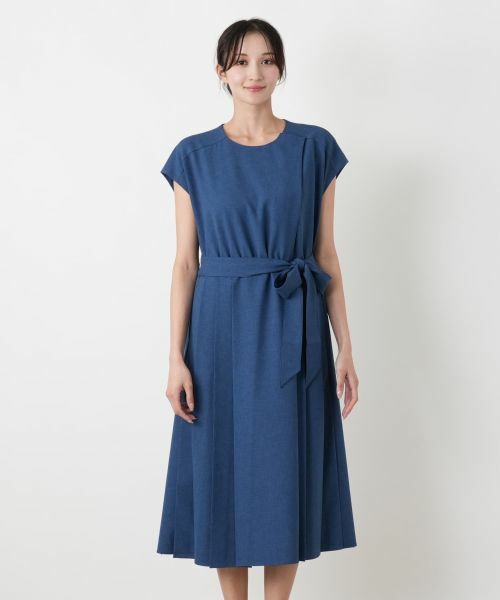 Leilian PLUS HOUSE / レリアンプラスハウス ドレス | サイドプリーツワンピース【大妻女子大学コラボ商品】 | 詳細5