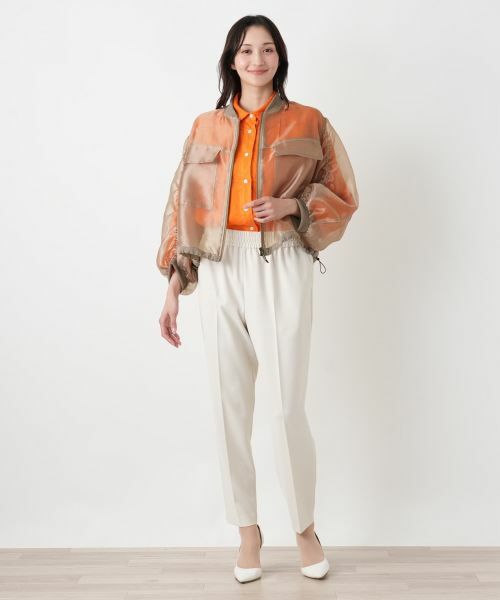 Leilian PLUS HOUSE / レリアンプラスハウス その他アウター | シアーボリュームスリーブブルゾン【NEMIKA】 | 詳細1