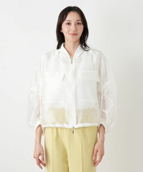 Leilian PLUS HOUSE / レリアンプラスハウス その他アウター | シアーボリュームスリーブブルゾン【NEMIKA】 | 詳細11
