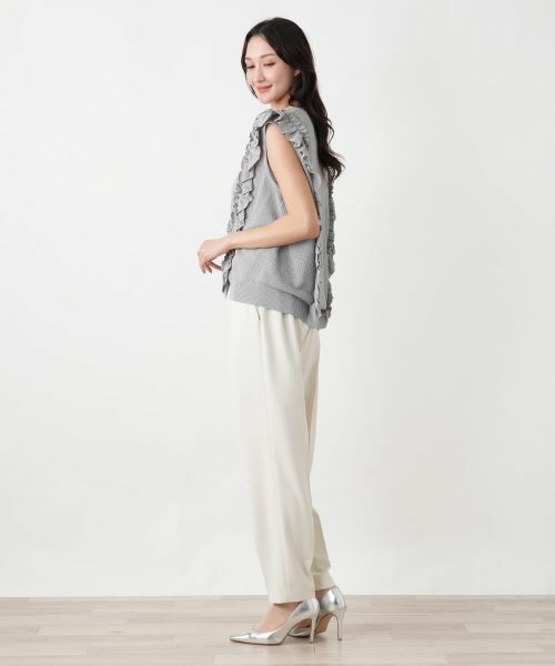 Leilian PLUS HOUSE / レリアンプラスハウス テーラードジャケット | フリルニットベスト【NEMIKA】 | 詳細5