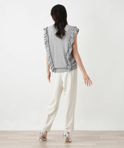 Leilian PLUS HOUSE / レリアンプラスハウス テーラードジャケット | フリルニットベスト【NEMIKA】 | 詳細6
