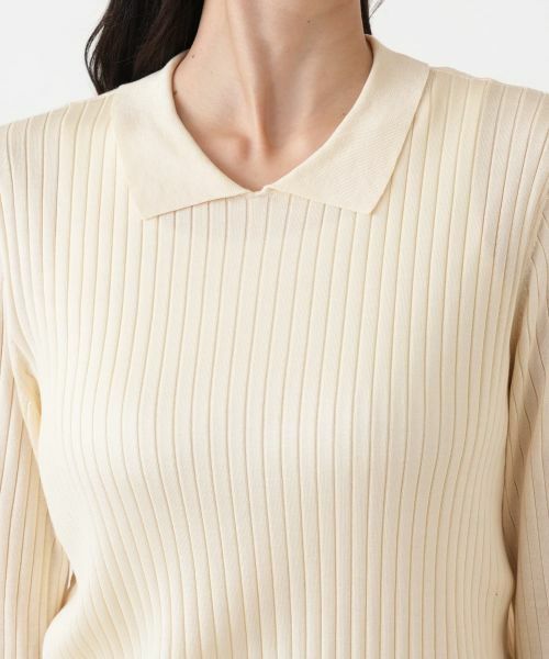 Leilian PLUS HOUSE / レリアンプラスハウス ニット・セーター | 襟付きリブニット【BOURGE】 | 詳細13