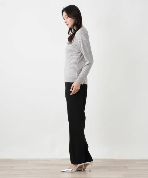 Leilian PLUS HOUSE / レリアンプラスハウス ニット・セーター | 襟付きリブニット【BOURGE】 | 詳細2
