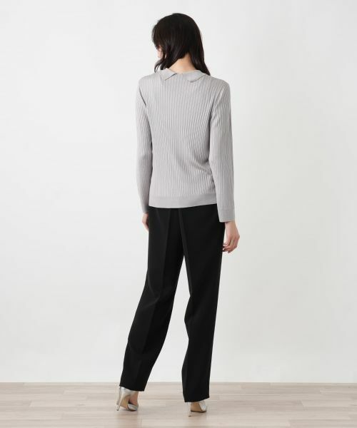 Leilian PLUS HOUSE / レリアンプラスハウス ニット・セーター | 襟付きリブニット【BOURGE】 | 詳細3