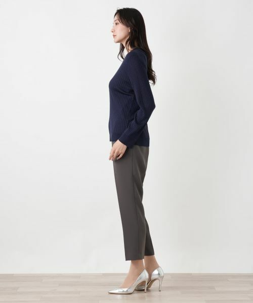 Leilian PLUS HOUSE / レリアンプラスハウス ニット・セーター | 襟付きリブニット【BOURGE】 | 詳細5