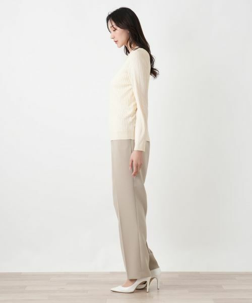 Leilian PLUS HOUSE / レリアンプラスハウス ニット・セーター | 襟付きリブニット【BOURGE】 | 詳細8