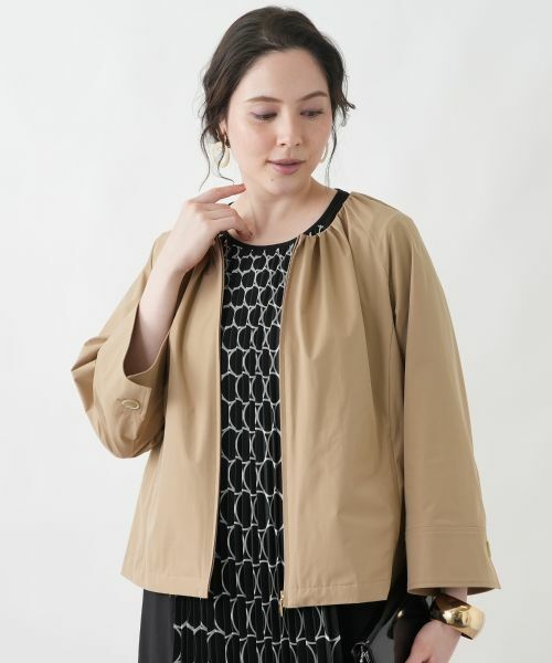 Leilian PLUS HOUSE / レリアンプラスハウス その他アウター | 【はっ水】ブルゾン【Leilian WHITE LABEL】（キャメル系）