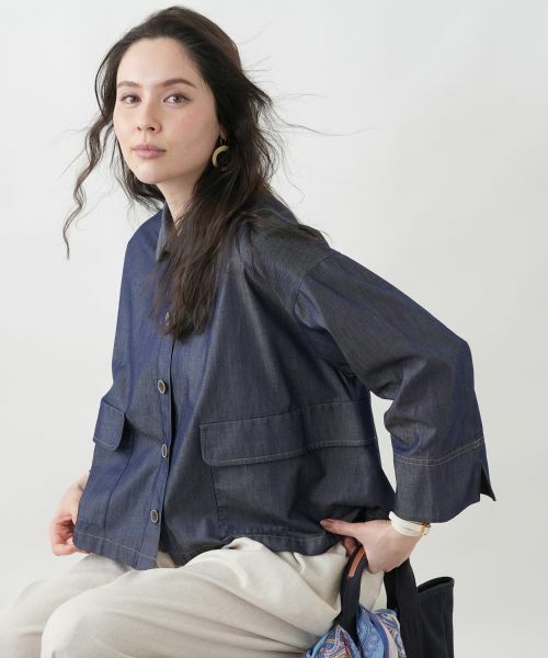 Leilian PLUS HOUSE / レリアンプラスハウス シャツ・ブラウス | ワイドスリーブジャケット風ブラウス | 詳細1