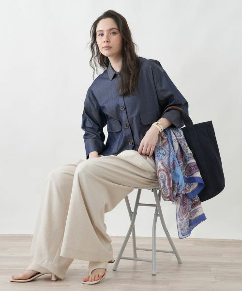 Leilian PLUS HOUSE / レリアンプラスハウス シャツ・ブラウス | ワイドスリーブジャケット風ブラウス | 詳細2