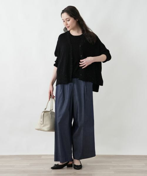 Leilian PLUS HOUSE / レリアンプラスハウス その他パンツ | ワイドパンツ（ネイビー系）