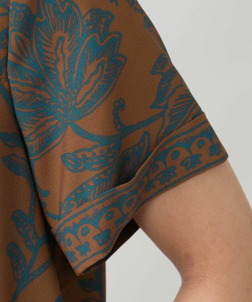 Leilian PLUS HOUSE / レリアンプラスハウス シャツ・ブラウス | ボタニカルプリントギャザーブラウス【プラス企画】 | 詳細12