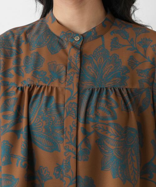 Leilian PLUS HOUSE / レリアンプラスハウス シャツ・ブラウス | ボタニカルプリントギャザーブラウス【プラス企画】 | 詳細7