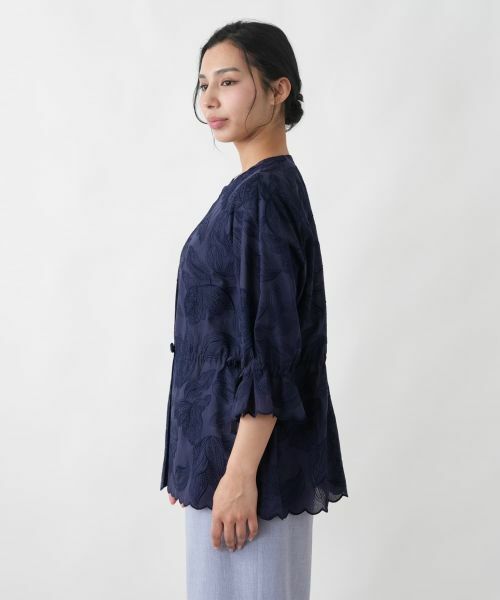 Leilian PLUS HOUSE / レリアンプラスハウス テーラードジャケット | 刺繍ノーカラージャケット【ROCHAS Premiere】 | 詳細5