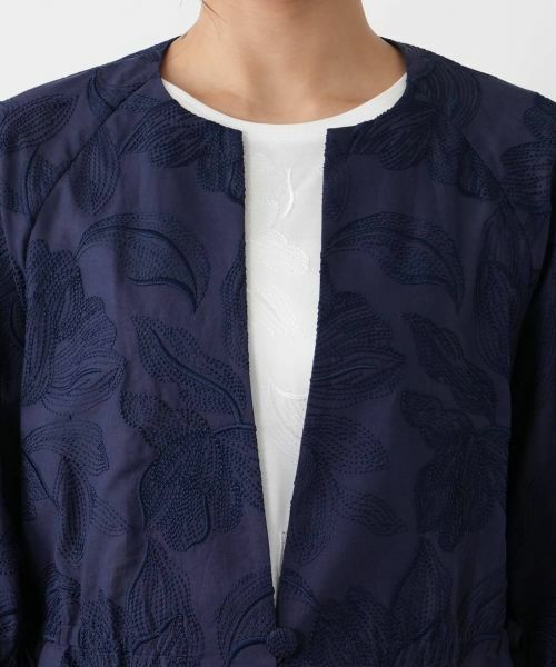 Leilian PLUS HOUSE / レリアンプラスハウス テーラードジャケット | 刺繍ノーカラージャケット【ROCHAS Premiere】 | 詳細7