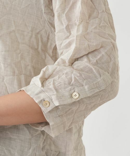 Leilian PLUS HOUSE / レリアンプラスハウス シャツ・ブラウス | 楊柳風バンドカラーシャツ【ROCHAS Premiere】 | 詳細13