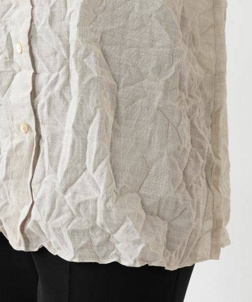 Leilian PLUS HOUSE / レリアンプラスハウス シャツ・ブラウス | 楊柳風バンドカラーシャツ【ROCHAS Premiere】 | 詳細14