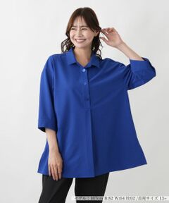 プルオーバーチュニックブラウス【プラス企画】