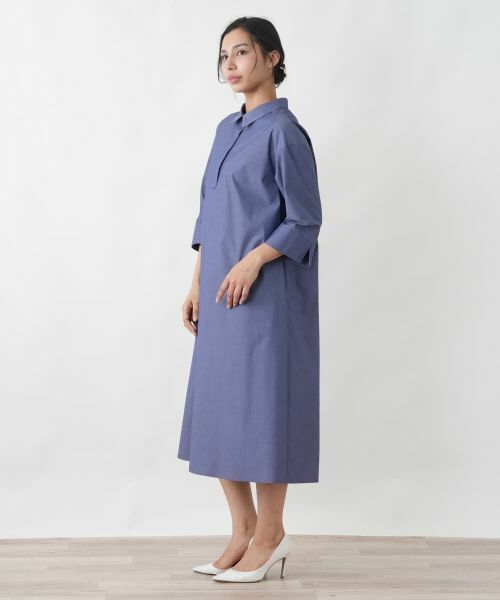 Leilian PLUS HOUSE / レリアンプラスハウス ドレス | スリットカフスシャツワンピース【プラス企画】 | 詳細2