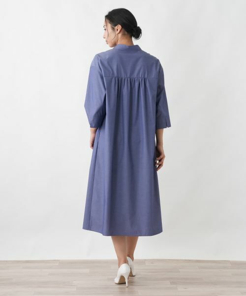 Leilian PLUS HOUSE / レリアンプラスハウス ドレス | スリットカフスシャツワンピース【プラス企画】 | 詳細3