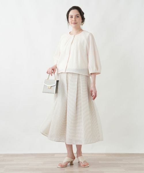 Leilian PLUS HOUSE / レリアンプラスハウス ミニ・ひざ丈スカート | スカート（アイボリー）