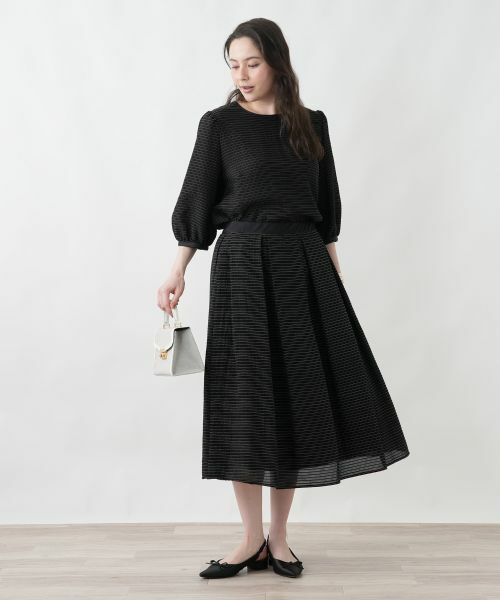 Leilian PLUS HOUSE / レリアンプラスハウス ミニ・ひざ丈スカート | スカート（ブラック）