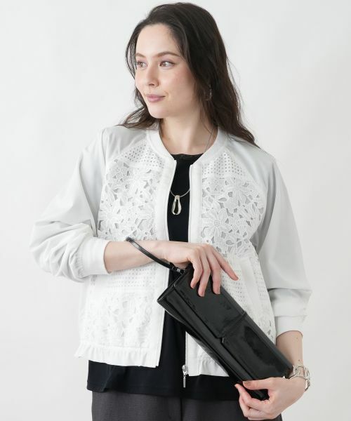 Leilian PLUS HOUSE / レリアンプラスハウス カットソー | 袖口ラッフルシアープルオーバー | 詳細3