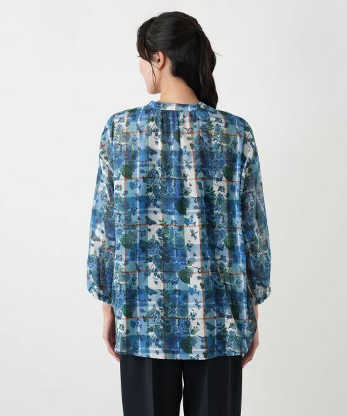 Leilian PLUS HOUSE / レリアンプラスハウス シャツ・ブラウス | フラワープリントブラウス | 詳細12