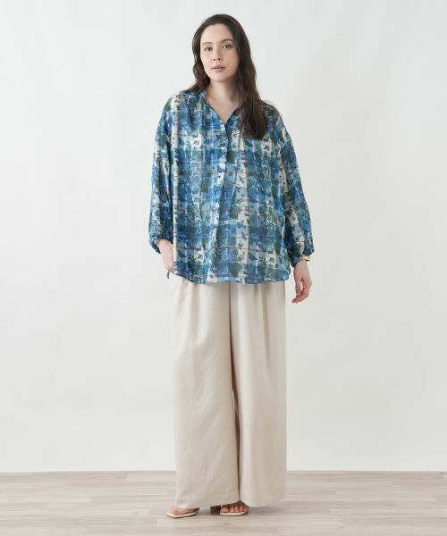 Leilian PLUS HOUSE / レリアンプラスハウス シャツ・ブラウス | フラワープリントブラウス | 詳細5