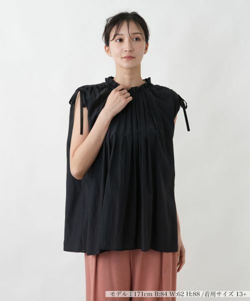 Leilian PLUS HOUSE / レリアンプラスハウス シャツ・ブラウス | ブラウス【BOURGE】（ネイビー）