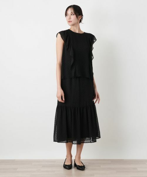 Leilian PLUS HOUSE / レリアンプラスハウス ミニ・ひざ丈スカート | フレアスカート【BOURGE】 | 詳細1