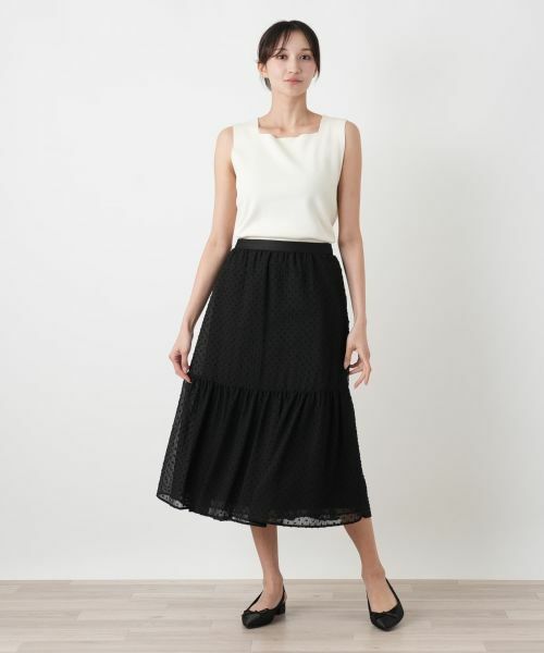 Leilian PLUS HOUSE / レリアンプラスハウス ミニ・ひざ丈スカート | フレアスカート【BOURGE】 | 詳細4