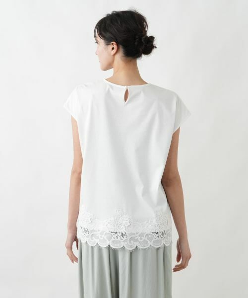 Leilian PLUS HOUSE / レリアンプラスハウス カットソー | 裾レースコンビネーションカットソー【BOURGE】 | 詳細9