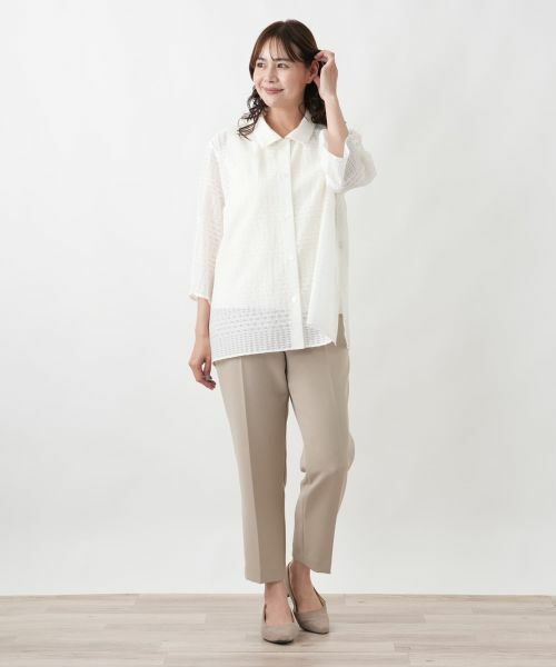 Leilian PLUS HOUSE / レリアンプラスハウス シャツ・ブラウス | 羽織ブラウス【Leilian WHITE LABEL】 | 詳細1