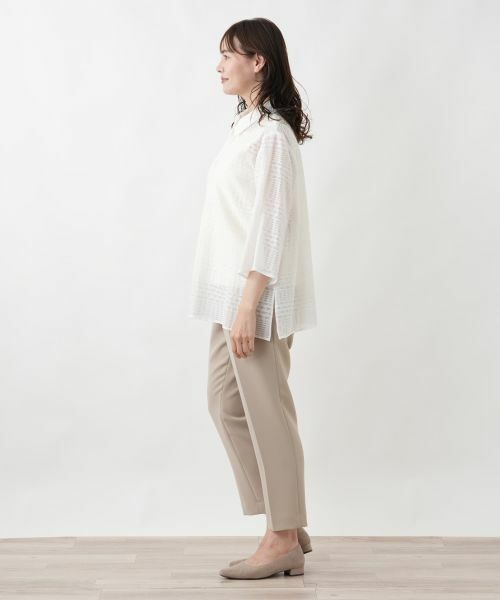 Leilian PLUS HOUSE / レリアンプラスハウス シャツ・ブラウス | 羽織ブラウス【Leilian WHITE LABEL】 | 詳細2