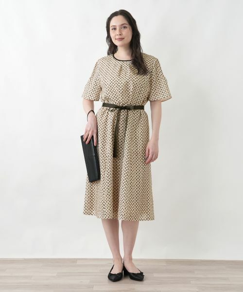 Leilian PLUS HOUSE / レリアンプラスハウス ドレス | ワンピース【Leilian WHITE LABEL】（キャメル）