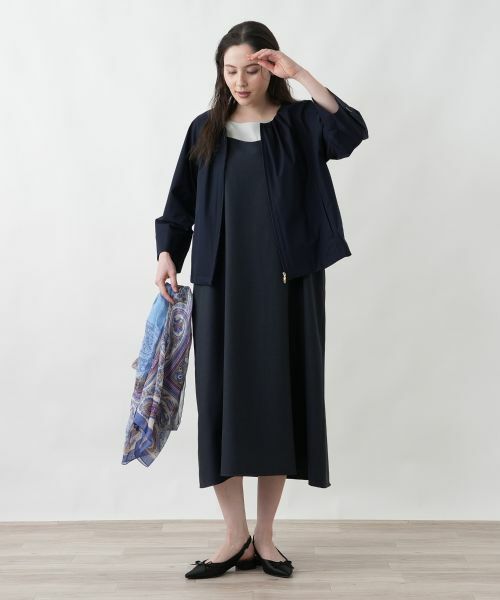 Leilian PLUS HOUSE / レリアンプラスハウス ロング・マキシ丈ワンピース | ジャンパースカート【Leilian WHITE LABEL】 | 詳細1