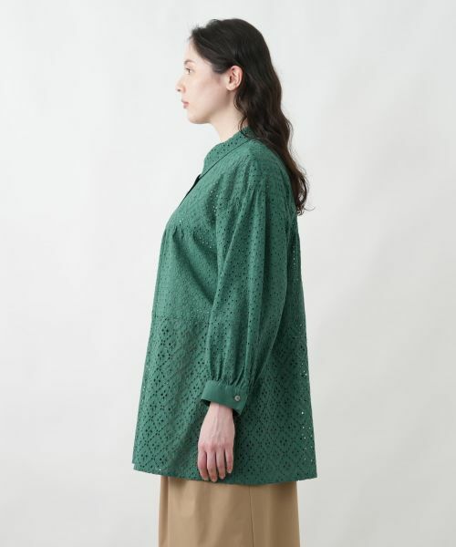 Leilian PLUS HOUSE / レリアンプラスハウス シャツ・ブラウス | カットワークチュニックブラウス【Leilian WHITE LABEL】 | 詳細11