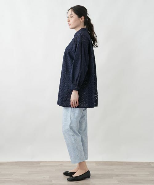 Leilian PLUS HOUSE / レリアンプラスハウス シャツ・ブラウス | カットワークチュニックブラウス【Leilian WHITE LABEL】 | 詳細2