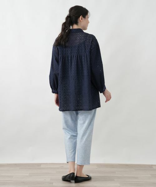 Leilian PLUS HOUSE / レリアンプラスハウス シャツ・ブラウス | カットワークチュニックブラウス【Leilian WHITE LABEL】 | 詳細3