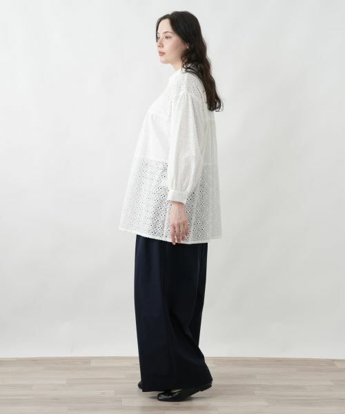 Leilian PLUS HOUSE / レリアンプラスハウス シャツ・ブラウス | カットワークチュニックブラウス【Leilian WHITE LABEL】 | 詳細5