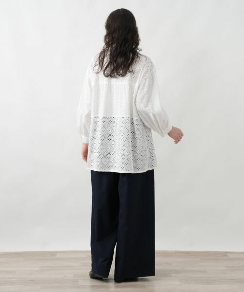 Leilian PLUS HOUSE / レリアンプラスハウス シャツ・ブラウス | カットワークチュニックブラウス【Leilian WHITE LABEL】 | 詳細6