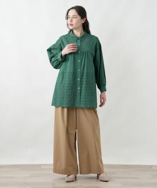 Leilian PLUS HOUSE / レリアンプラスハウス シャツ・ブラウス | カットワークチュニックブラウス【Leilian WHITE LABEL】 | 詳細7