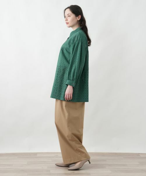 Leilian PLUS HOUSE / レリアンプラスハウス シャツ・ブラウス | カットワークチュニックブラウス【Leilian WHITE LABEL】 | 詳細8