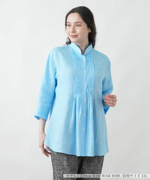 Leilian PLUS HOUSE / レリアンプラスハウス シャツ・ブラウス | ブラウス【Alessandra Emme】（スカイブルー）