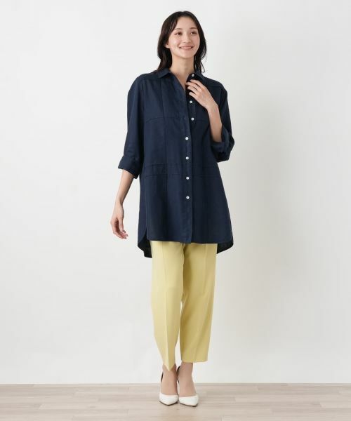 Leilian PLUS HOUSE / レリアンプラスハウス シャツ・ブラウス | 羽織ブラウス【ROSSO35】 | 詳細1