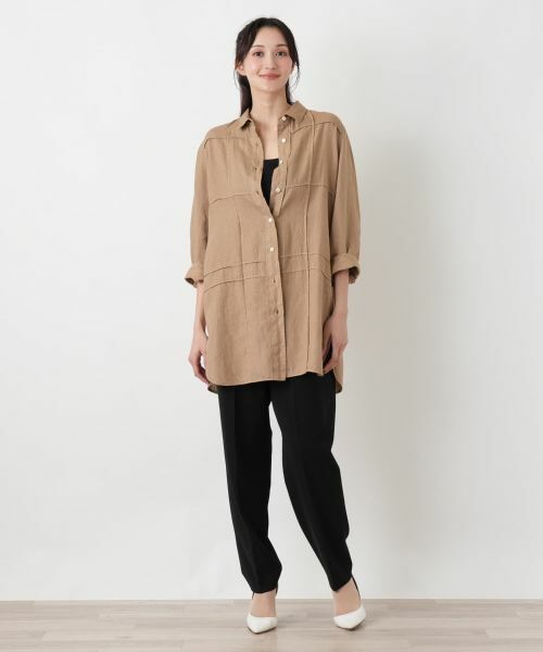 Leilian PLUS HOUSE / レリアンプラスハウス シャツ・ブラウス | 羽織ブラウス【ROSSO35】 | 詳細4