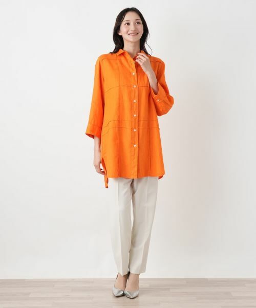 Leilian PLUS HOUSE / レリアンプラスハウス シャツ・ブラウス | 羽織ブラウス【ROSSO35】 | 詳細7