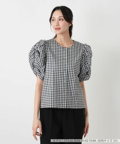 Leilian PLUS HOUSE / レリアンプラスハウス シャツ・ブラウス | ブラウス【NEMIKA】（ブラック）