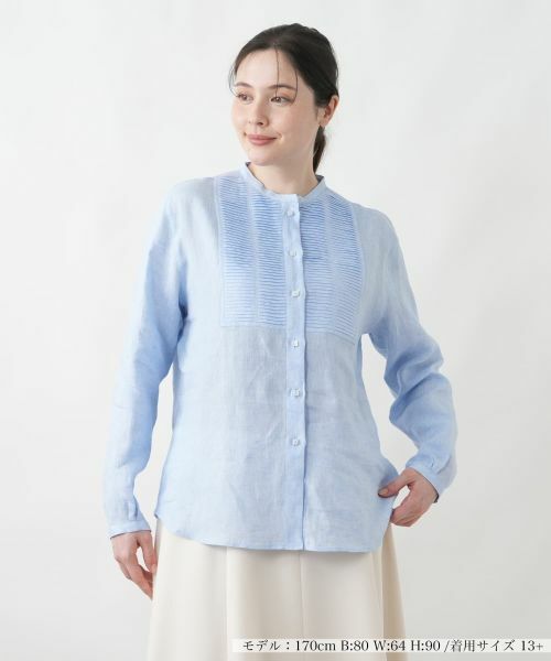 Leilian PLUS HOUSE / レリアンプラスハウス シャツ・ブラウス | ブラウス【Alessandra Emme】（サックスブルー）