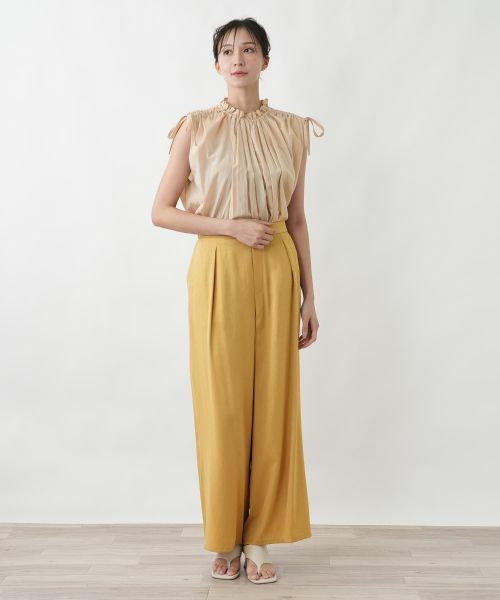 Leilian PLUS HOUSE / レリアンプラスハウス その他パンツ | フロントタックワイドパンツ【BOURGE】 | 詳細1